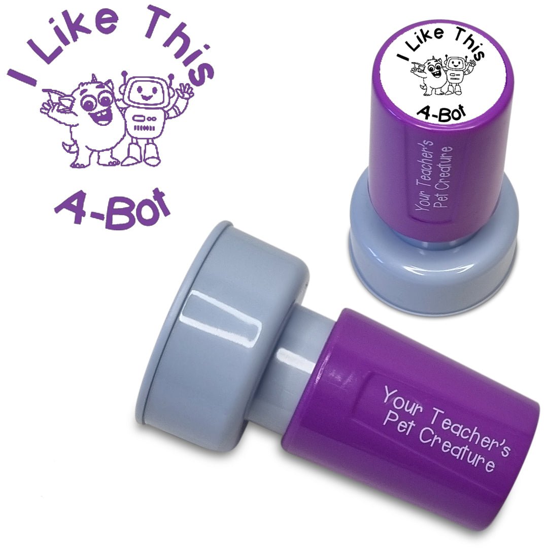 I Like This A-Bot - Pre Inked Teacher Stamp - Your Teacher's Pet Creature