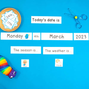 Interactive Wall Calendar - Blue - Your Teacher's Pet Creature