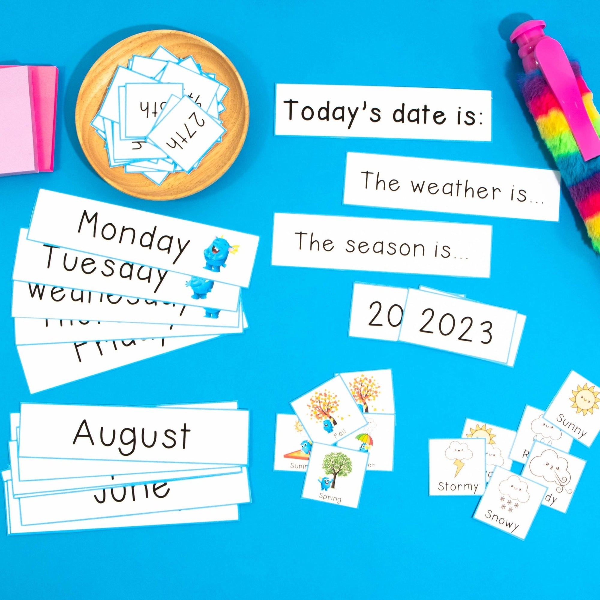 Interactive Wall Calendar - Blue - Your Teacher's Pet Creature