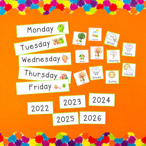 Interactive Wall Calendar - Green and Orange - Your Teacher's Pet Creature