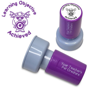 Learning Objective Achieved - Pre Inked Teacher Stamp - Your Teacher's Pet Creature