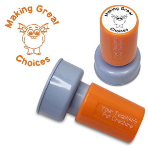 Making Great Choices - Pre Inked Teacher Stamp - Your Teacher's Pet Creature