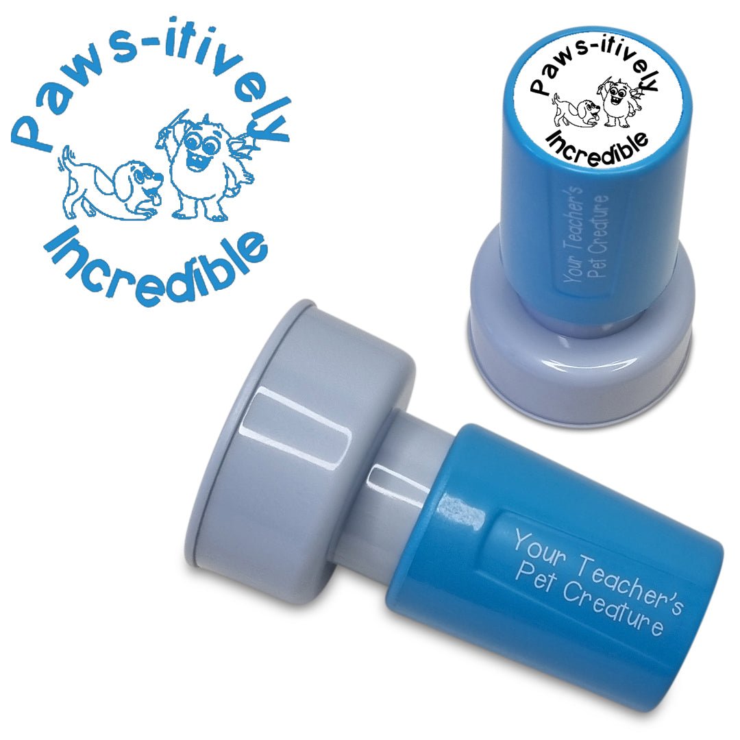 Paws-itively Incredible - Pre Inked Teacher Stamp - Your Teacher's Pet Creature