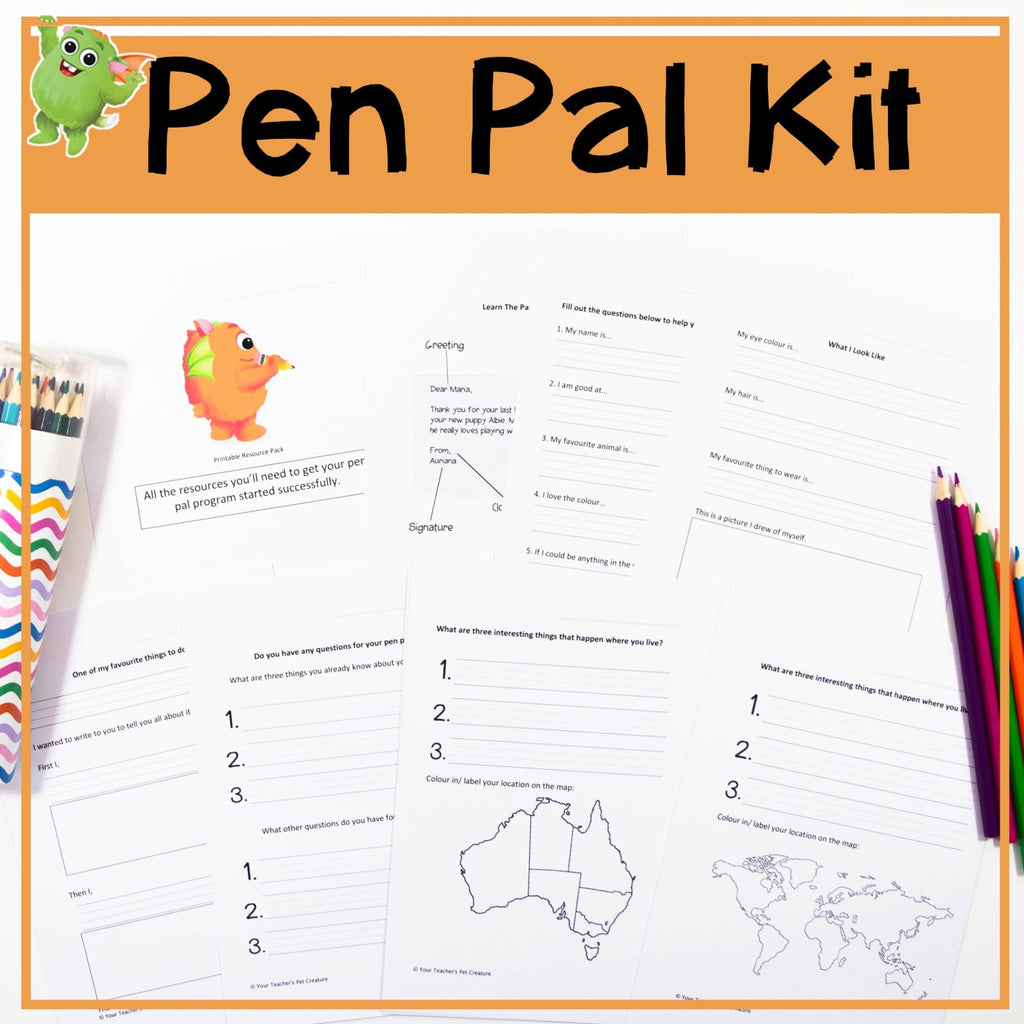 printable-pen-pal-resource-kit-develop-social-skills-your-teacher-s-pet-creature for Free Printable Pen Pal Letter Template Printable Pen Pal Resource Kit | Develop Social Skills - Your Teacher's Pet Creature for Free Printable Pen Pal Letter Template