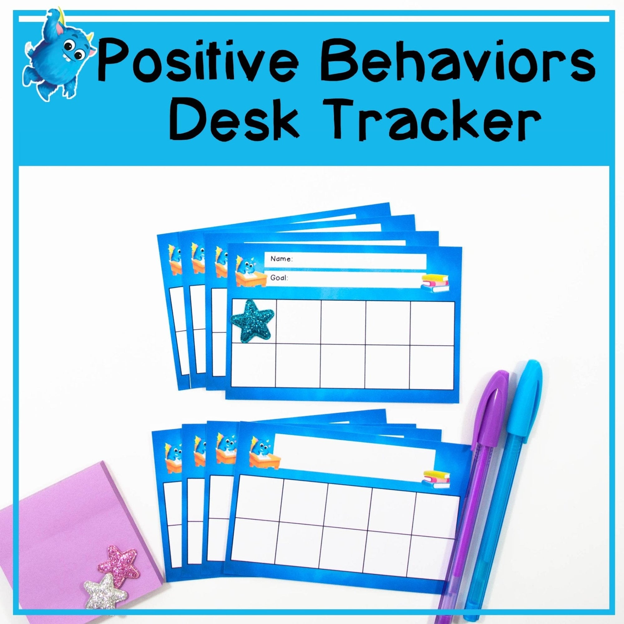 Printable Desk Positive Behaviour Chart - Individual Tracker - Your Teacher's Pet Creature