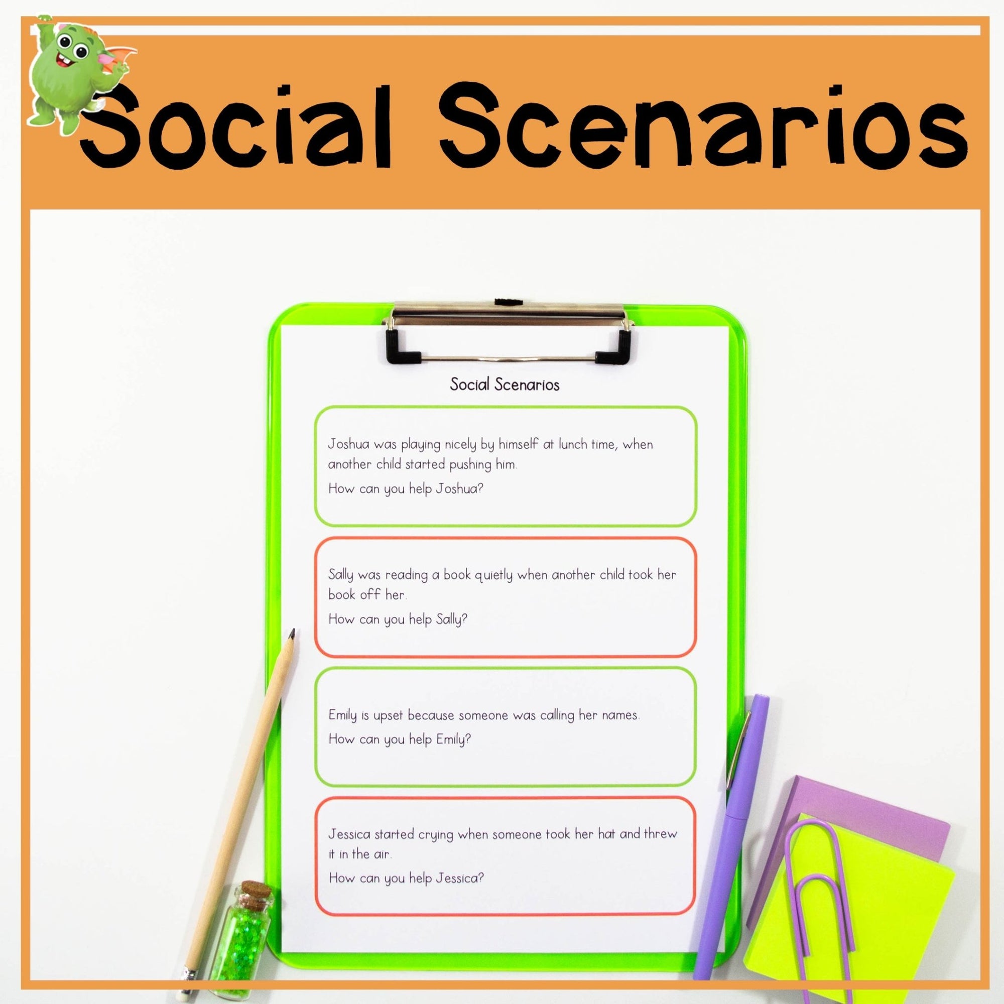 Social Scenarios - Your Teacher's Pet Creature
