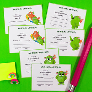 Social Skills Classroom Certificates - Your Teacher's Pet Creature