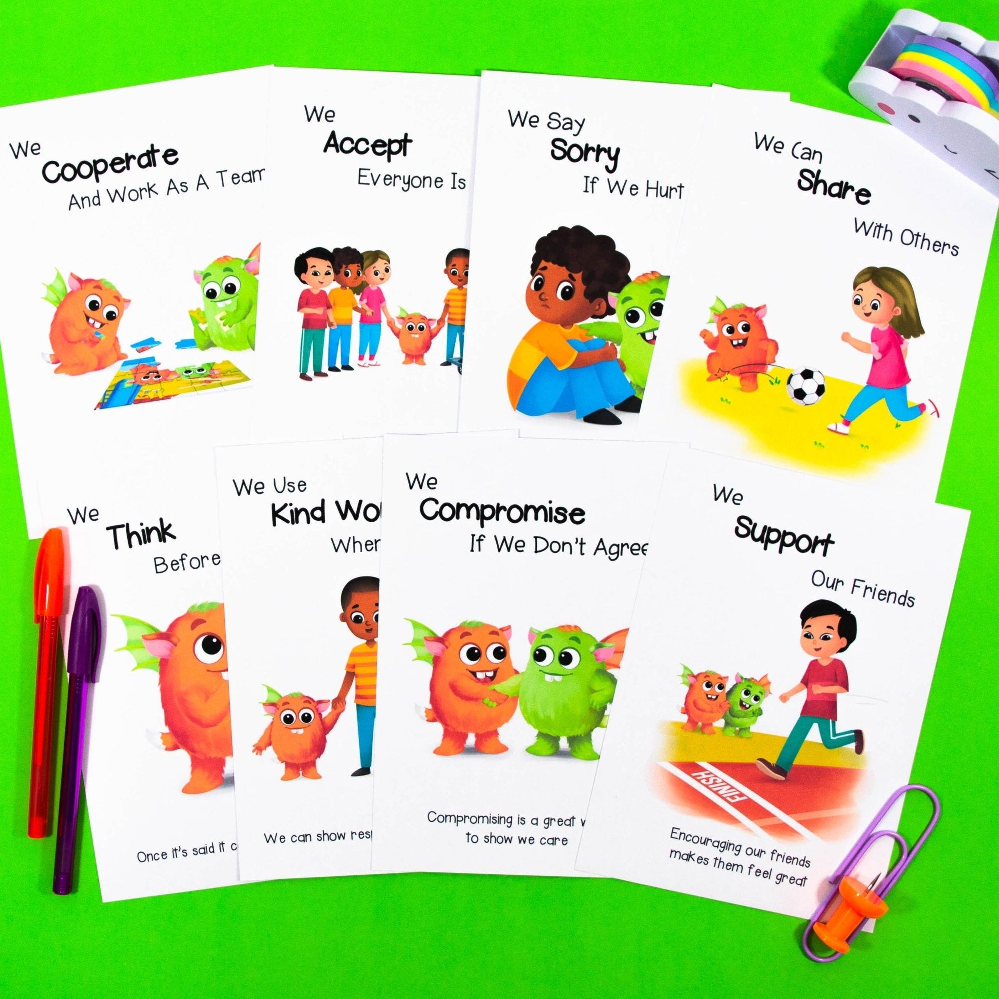 Social Skills Poster Pack - Printable Classroom Display - Your Teacher's Pet Creature