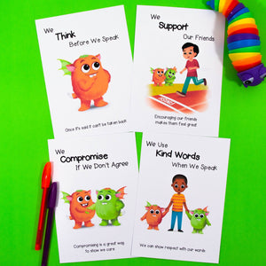 Social Skills Poster Pack - Printable Classroom Display - Your Teacher's Pet Creature