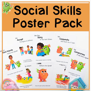 Social Skills Poster Pack - Printable Classroom Display - Your Teacher's Pet Creature