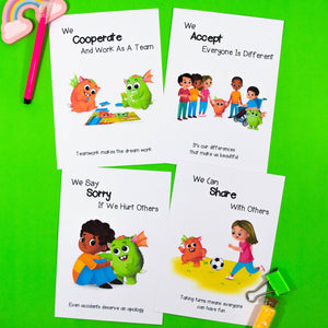 Social Skills Poster Pack - Printable Classroom Display - Your Teacher's Pet Creature