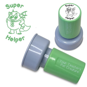 Super Helper - Pre Inked Teacher Stamp - Your Teacher's Pet Creature