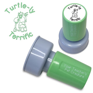 Turtle-ly Terrific - Pre Inked Teacher Stamp - Your Teacher's Pet Creature