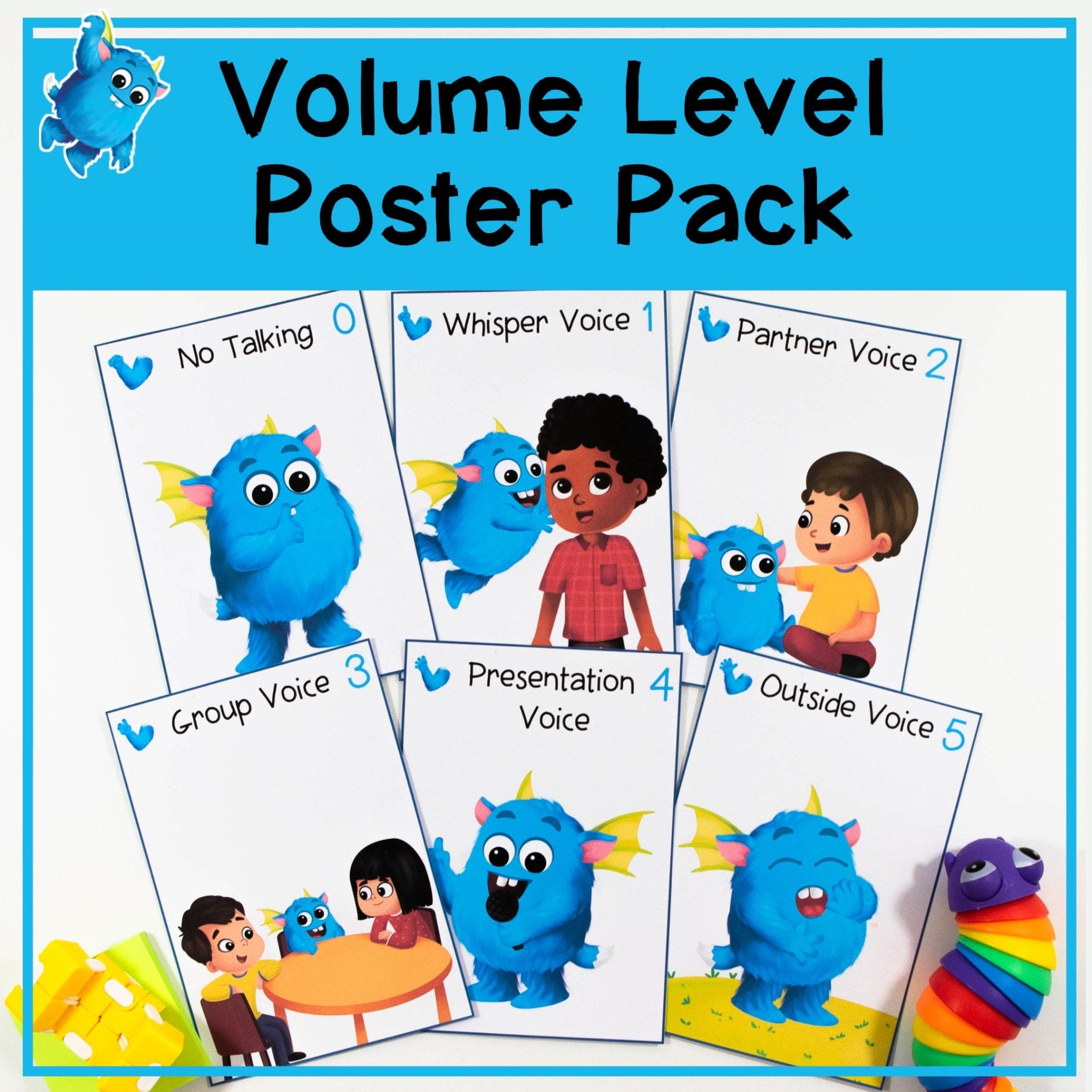 Volume Level Posters Pack  Classroom Management Printables - Your  Teacher's Pet Creature