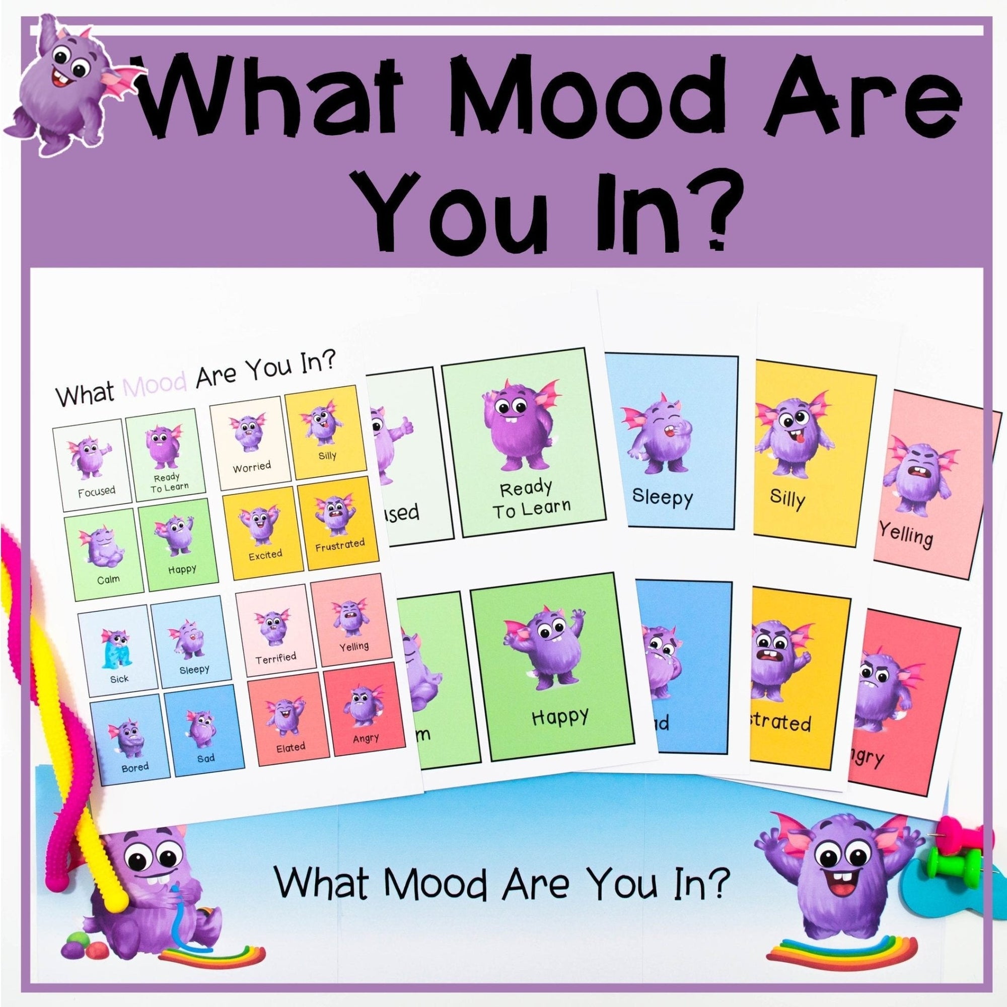 What Mood Are You In Chart Poster & Banner - Your Teacher's Pet Creature