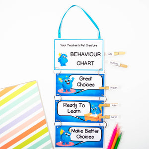 Whole Class Behaviour Peg Chart - Visual Reward Tracker - Your Teacher's Pet Creature