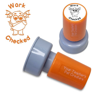 Work Checked - Pre Inked Teacher Stamp - Your Teacher's Pet Creature