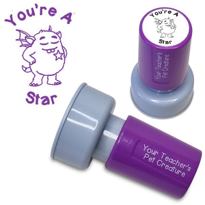 You're A Star - Pre Inked Teacher Stamp - Your Teacher's Pet Creature